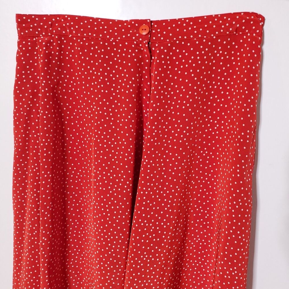 80s 70s Vintage Polka-Dot Lace Shawl Collar Skirt Set 2 Piece - Picture 10 of 15